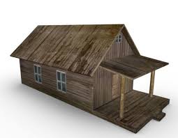 Old Farm House 3d Model Obj Mb Fbx Old Farm Houses House 3d Model Old Farm