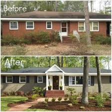 White painted brick house bluegrassmd co. Exterior Painting Before And After Diy Home Garden
