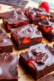 Chocolate Covered Strawberry Brownies Recipe Strawberry Brownies Desserts Baking
