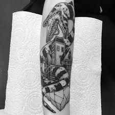 Digital print 13 x 19 inches signed and numbered, limited edition of 30 unframed inspired by beetlejuice. O M F G Can We Just Take A Minute To Appreciate This Amazing Beetlejuice Tattoo Done By Clarawelshtattoos Beetlejuice Tattoo Art Tattoo Tim Burton Tattoo