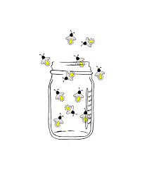 Black And White Lightning Bug Tattoo Mason Jar Image Fireflies Lightning Bugs Digital Clipart Png Jpg Hand Drawn Limited Commercial Inst Firefly Tattoo Firefly Painting Bug Tattoo
