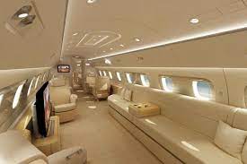 Elegant Private Jet Interior Design Is Designed Using The Amazing Idea Modern Luxury Private Jet Interio Luxury Private Jets Private Jet Private Jet Interior