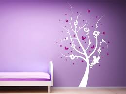 240x110 cm i wandsticker kinder autos. Zweifarbiges Kinder Wandtattoo Zauber Baum Mit Sternen Von Wandtattoo Net