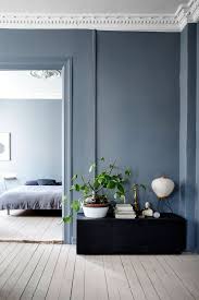 Denim Drift Grijs Blauwe Muur Interieur Inrichting
