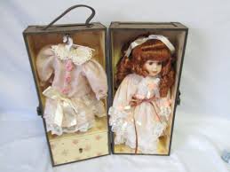 Marvelous antique bun china with unusual original body. Vintage China Doll In Wooden Doll Carry Case With Clothes Fine Porcelain Doll Wooden Carry Case Victorian Style Clothes 10 Doll Line Box Carol S True Vintage And Antiques