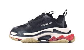 Womens balenciaga triple s cheap triple black white pink. Balenciaga Triple S Black Red 533882 W09o1 1000