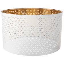 Hier simple outil pour seclairer le luminaire est devenu un veritable objet de deco dans toutes les pieces de la maison. Nymo Abat Jour Blanc Couleur Laiton 59 Cm Ikea