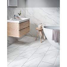 White marble effect matt wall. Bathroom Tiles Wall Floor Tiles For Bathrooms Wickes