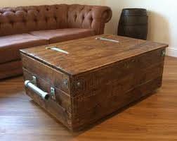 This set of 3 coffee tables exude a vintage charm and will make a distinctive addition to your home decor. Trunk Coffee Table Etsy