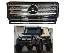 G Wagon G55 Black Chrome Grille With Chrome Star W463 1990 2017 G500 G55 G550 G63 Grilles Chrome G Wagon
