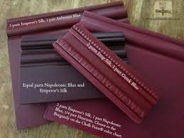 mixing a burgundy color with chalk paint decorative paint