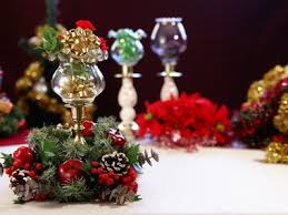 Centros de mesa originales, mantel con colores de otoño. Originales Centros De Mesa Para Nochebuena