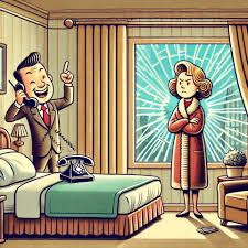 Story of life - A couple was in the middle of a fiery argument in their hotel room when, suddenly, the husband picked up the phone and called the front desk. “Hello,”