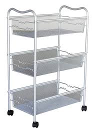 Flowmist 3 tier slim rolling organizer storage cart rolling laundry cart bathroom shelves organizer, with wheels for bathroom laundry pantry kitchen narrow places. Narrow Shelf Durable Steel Frame Black Mdesign Portable Rolling Laundry Utility Cart Organizer Trolley With Easy Glide Wheels And 4 Multipurpose Heavy Duty Metal Mesh Basket Shelves Storage Organization Laundry Storage Organization