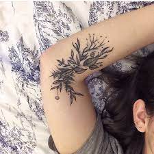 Ink Tattoo Flower Pretty Boho Female Hippie Floral Elbow Tattoos Tattoos Inner Elbow Tattoos