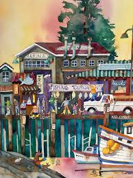 Piers Dogs Fishing Trucks Kids Painting Art Dogs