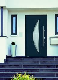 Porte de maison leroy merlin. Porte D Entree Acier Hormann H 215 X L 90 Cm Vitree Gris Selon Ral 7016 Satinee Leroy Merlin