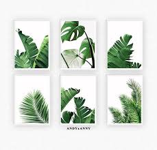 This creates that palm leaf look. Tropical Leaves Set Of 6 Prints Botanicals Prints Banana Leaf Printable Wall Art Palm Leaf Print Set Of 6 Digital Prints Wall Art Set Printable Wall Art Botanical Wall Art Wall Art Sets