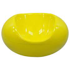 eero aarnio for asko yellow fiberglass pastille pod gyro lounge chair pod chair fiberglass aarnio