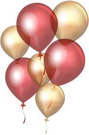 Transparent Red Gold Balloons Png Clip Art Gold Balloons Clip Art Balloons