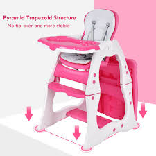 Costway 3 In 1 Baby High Chair Convertible Play Table Seat Booster Toddler Feeding Tray Brown Walmart Com In 2020 Baby High Chair Feeding Toddlers Kids Seating