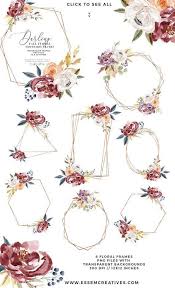 Fall Watercolor Flowers Clipart Boho Chic Floral Wreaths Etsy Fall Watercolor Floral Watercolor Floral Wreath