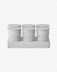 Matte Ice Coffee 6 K Cups Pack Mockup Front View High Angle Shot In Cup Bowl Mockups On Yellow Images Object Mockups High Angle Shot Iced Coffee Iced Coffee Cup