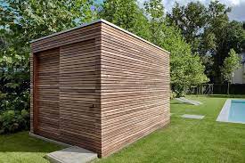 modern tuinhuis in padoek bogarden abri de jardin abri de jardin moderne piscine amenagement paysager