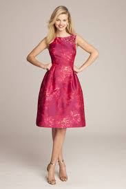 Teri Jon Fuchsia Jacquard Fit And Flare Dress Teri Jon Fit And Flare Wedding Dress Fitted Wedding Dress Summer Fashion Dresses