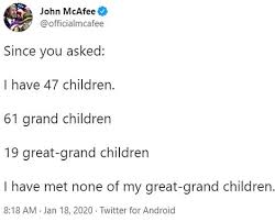 Mcafee walked into a restaurant and into the path of the woman who would become his wife, but who was then working as a prostitute, according to an episode of abc's 20/20 that airs friday night. Vol43l36g Xjim