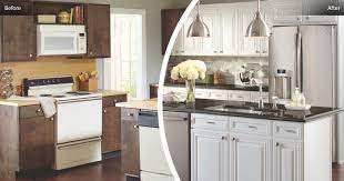 The first step in restaining kitchen cabinets is to remove the doors from the cabinets and the cabinets from the wall. Kitchen Cabinet Refacing Refinishing Ideas The Kitchen Blog