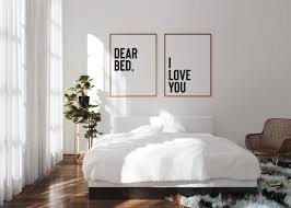 dear bed i love you funny bedroom wall art bedroom wall etsy in 2021 bedroom wall white wall bedroom above bed decor