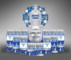 Absolut Holiday Photoshop Rendering Point Of Sale Display Vodka