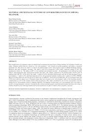 Maybe you would like to learn more about one of these? Pdf Maternal And Neonatal Outcome Of Low Risk Pregnancies In Ampang Selangor