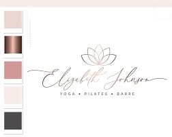 Spa Lotus Logo Health Wellness Pilates Studio Branding Logo Etsy In 2021 Lotus Logo Spa Logo Design Lotus Flower Logo Design