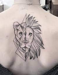 If you are out of ideas, get this cool art. 50 Geometric Lion Tattoo Designs Meanings