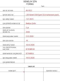 İşyerinde çalıştığına dair belge word olarak indirim bilgisayar ortamında doldurabilirsiniz. Yillik Izin Formu 2021 Sgk Bilgisi