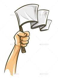 Hand Holding White Flag Capitulation Concept Losing White Flag Flag Drawing Flag