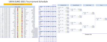 The 2020 uefa european championship will be the 16th edition of the tournament contested by men's national teams in the union of european football associations. Uefa Euro 2020 2021 Schedule Excel Template Excel Vba Templates