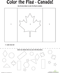 Canadian Flag Coloring Page Worksheet Education Com Flag Coloring Pages Canadian Flag Coloring Pages