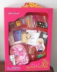 American Our Generation Off To School Backpack Snack Food Set 18 Girl Doll New Dollaccessories American Girl Doll Sets American Girl Doll Furniture Doll Sets