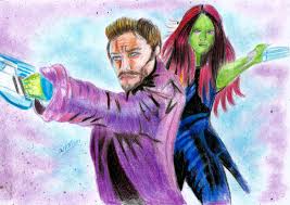 Gamora And Star Lord Guardian Of The Galaxy Drawing Process Katari Steemit Sailor mercury is a kenny loggins fan; gamora and star lord guardian of the