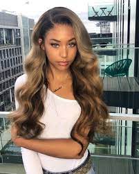 Blonde Wigs Lace Frontal Hair Black Hair With Blond Highlights Pooilk Hair Styles Long Hair Styles Wig Hairstyles