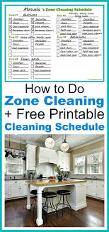 How To Do Zone Cleaning Free Printable Zone Cleaning Schedule Zone Cleaning Cleaning Schedule House Cleaning Tips