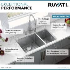 We did not find results for: Ruvati 32 Inch Undermount Kitchen Sink 70 30 Double Bowl 16 Gauge Stainless Steel Rvm5300