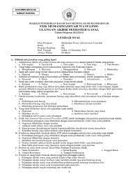 Soal pilihan ganda dan soal essay.ujian akhir semester (uas) / penilaian akhir semester (pas). Ulangan Semester Gasal Xi Adm Transaksi Pdf