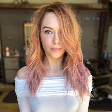 Most stylists would agree that it's difficult to attempt a daring ombre look and keep the colors looking absolutely natural. Past The Shoulders Layered Cut With Wavy Texture And Strawberry Blonde Hair Color With Pink Ombre Tips The Latest Hairstyles For Men And Women 2020 Hairstyleology