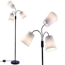 3 Light Adjustable Floor Lamp With Fabric Lamp Shade Reading Lights Hassle Free Returns Lightaccents Com