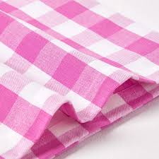 Block Check Tablecloth 100 Cotton Matching With Placemats Napkins And Seat Pad Ebay
