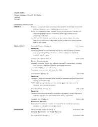 Assembly Line Worker Resume Objectives Danetteforda